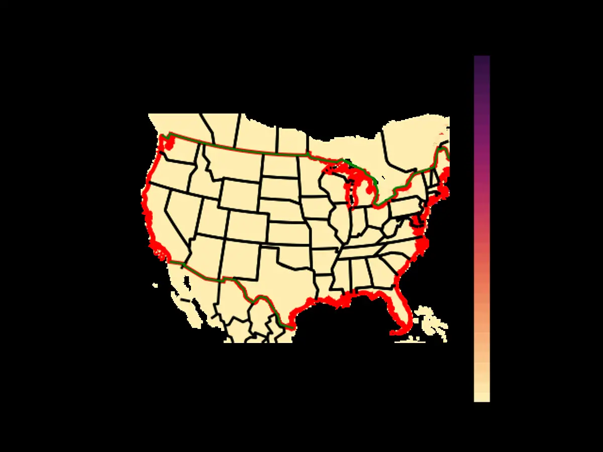 US Range Map for the American Black Duck in the WINTER